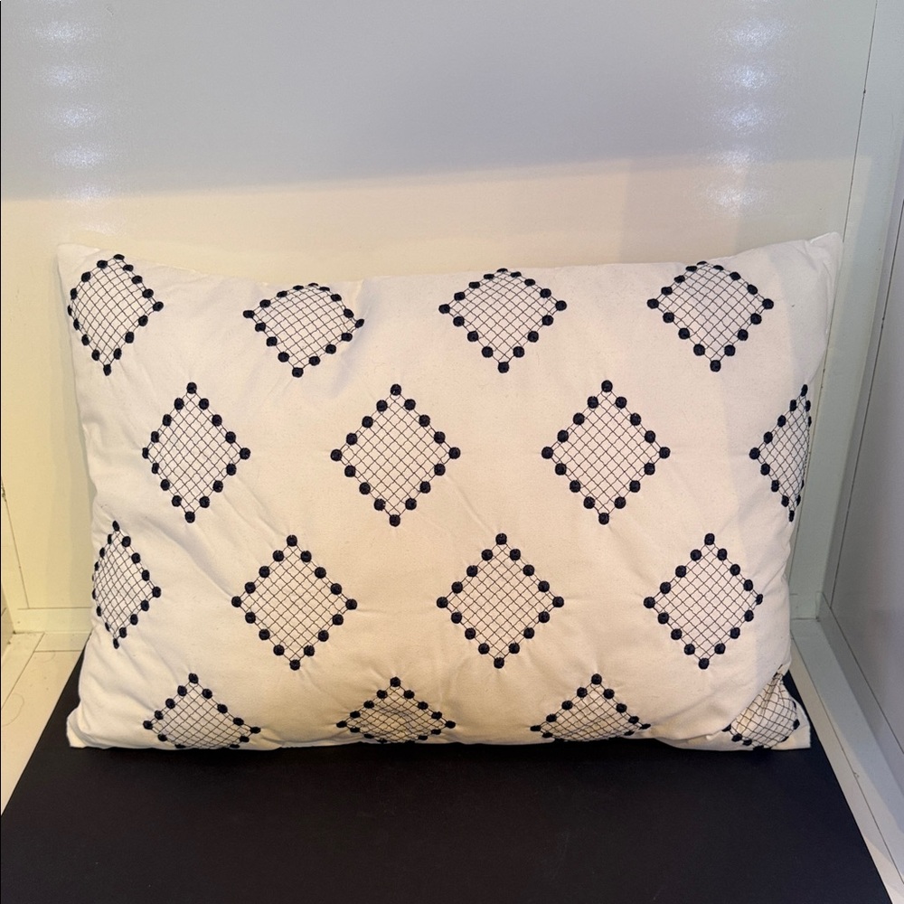 Modern Southern Home geometric black and white decorative pillow